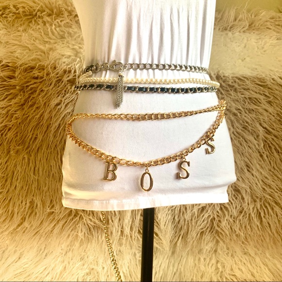 Accessories - Gold Chain BOSS Belt